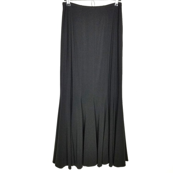 Joseph Ribkoff Women Jupe Maxi Skirt Sz 10 Black Elastic Waist Jersey - Picture 1 of 8